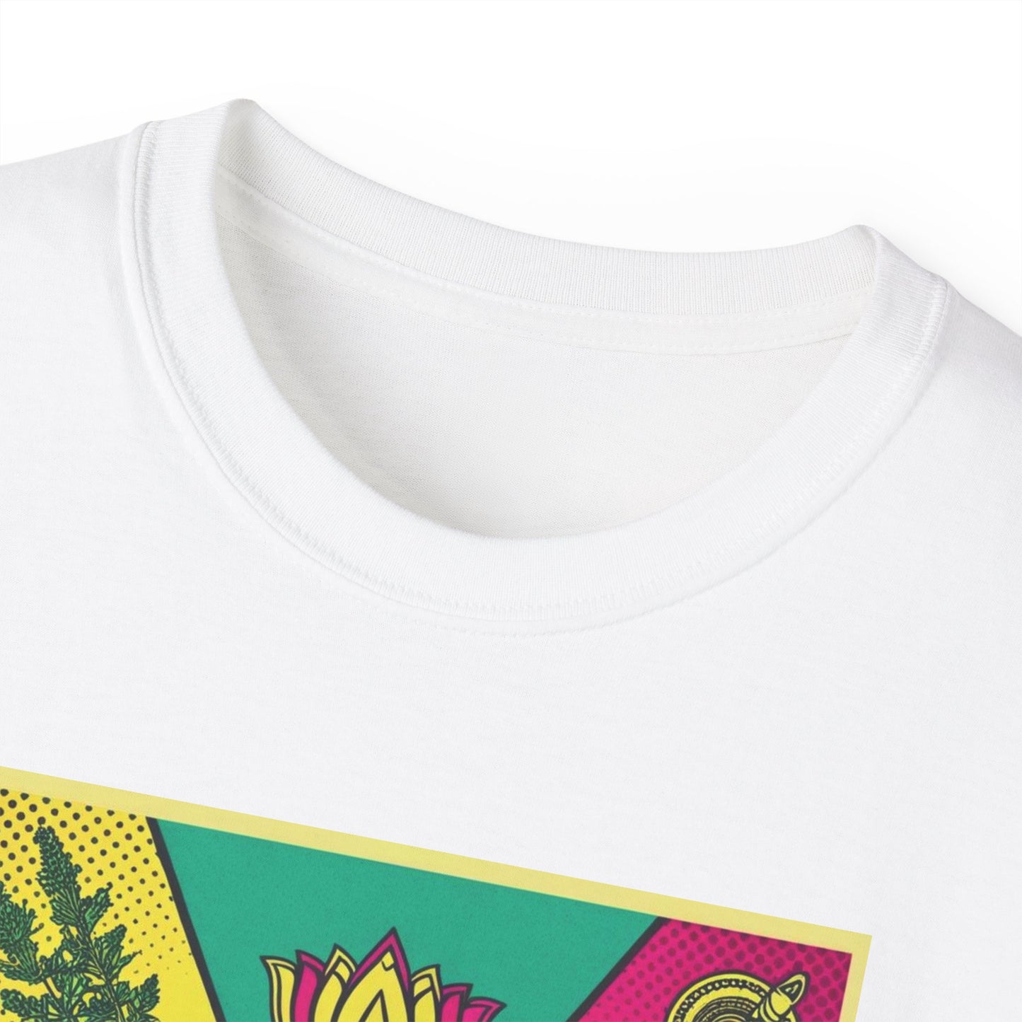 Ayurveda Unisex Ultra Cotton Tee - Design colorato del benessere