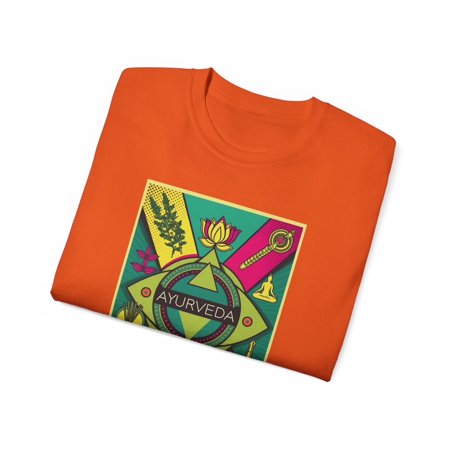 Ayurveda Unisex Ultra Cotton Tee - Design colorato del benessere