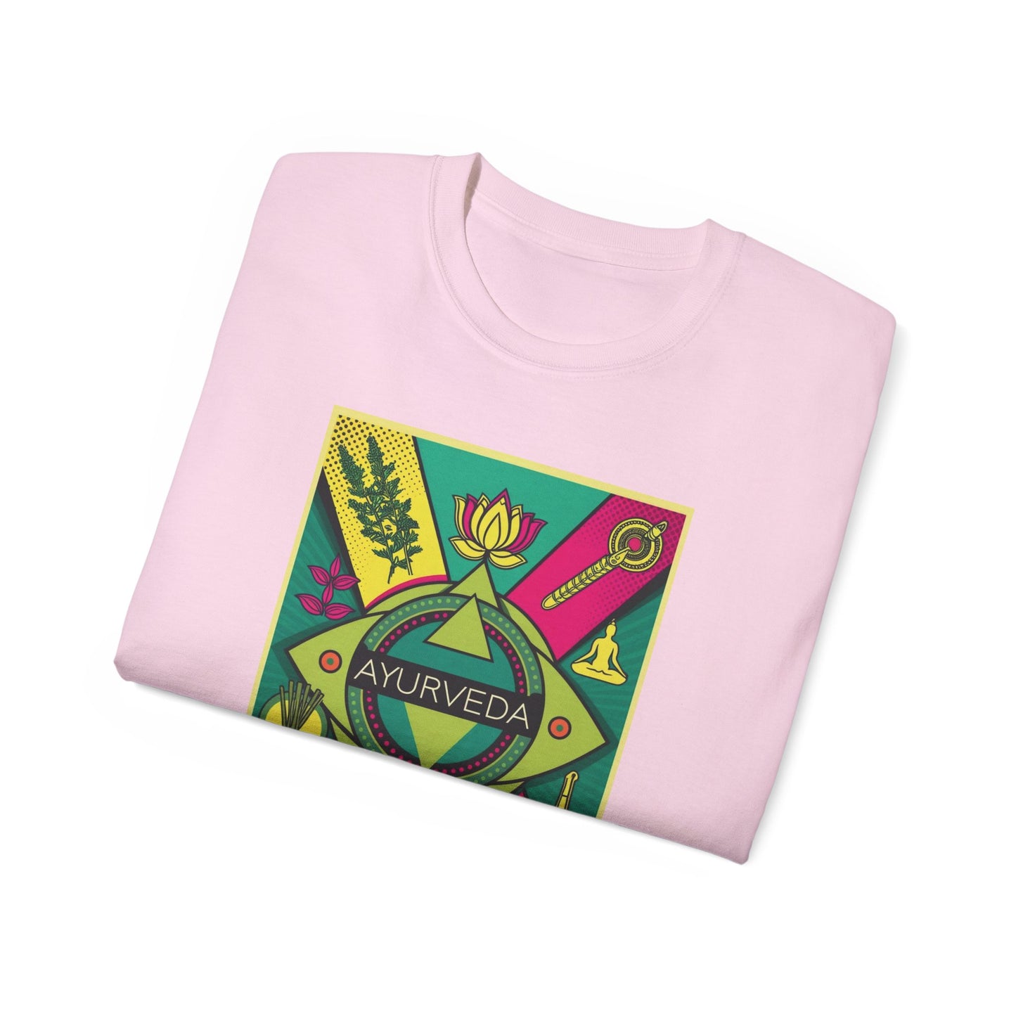 Ayurveda Unisex Ultra Cotton Tee - Design colorato del benessere