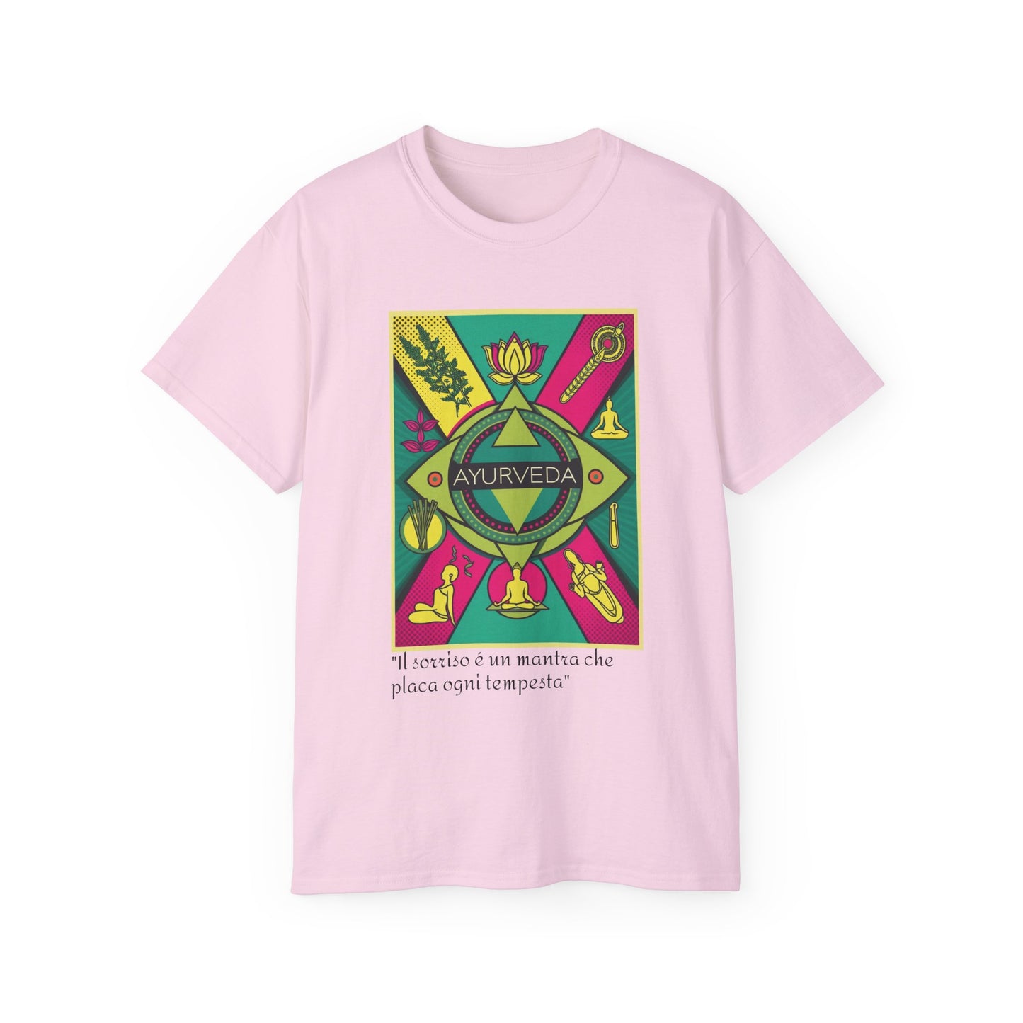 Ayurveda Unisex Ultra Cotton Tee - Design colorato del benessere
