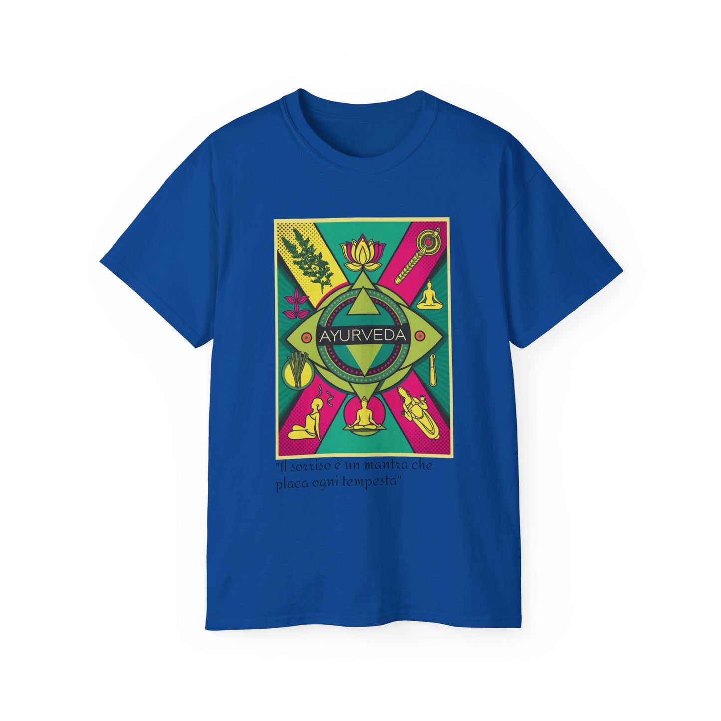 Ayurveda Unisex Ultra Cotton Tee - Design colorato del benessere