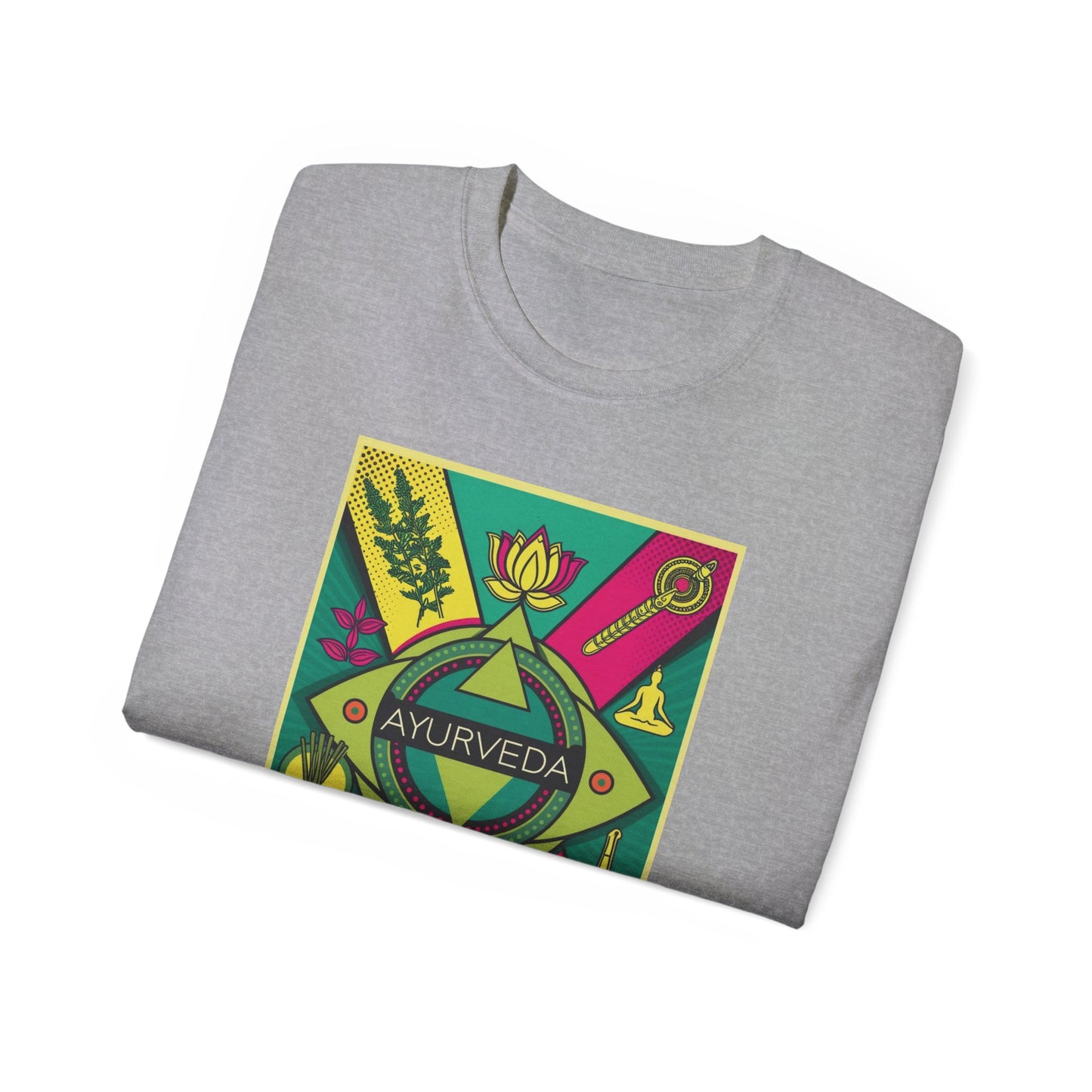 Ayurveda Unisex Ultra Cotton Tee - Design colorato del benessere