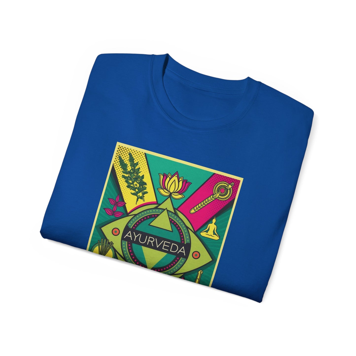 Ayurveda Unisex Ultra Cotton Tee - Design colorato del benessere